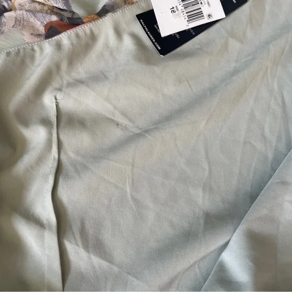 LAUREN RALPH LAUREN Floral Crinkled Georgette Gown sz 18 - Picture 12 of 13